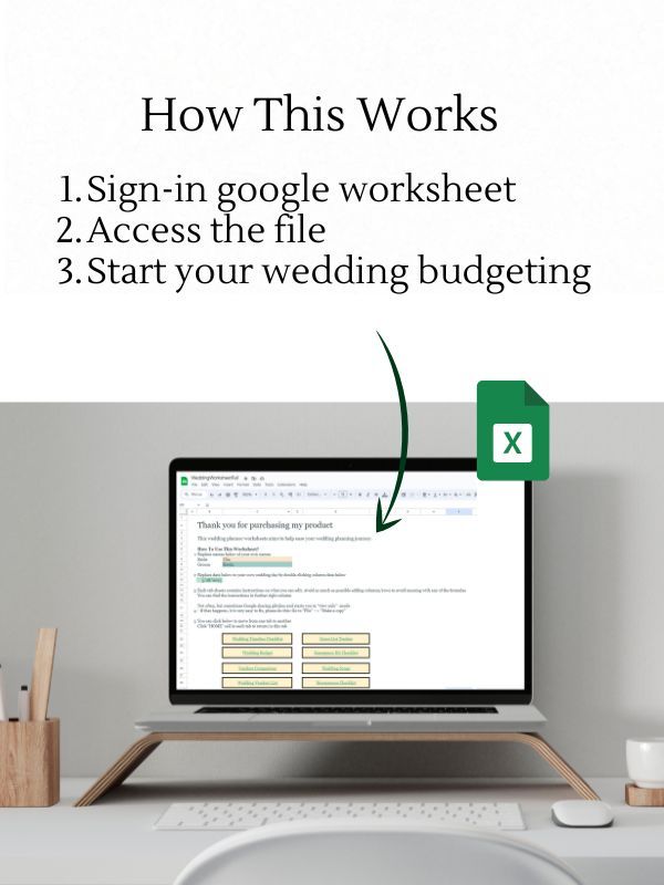 Wedding Planner Spreadsheet. Bride Ultimate Planning Google Worksheet Guide for Budgeting, Wedding Guest Tracking, Checklist and Timeline. product image (2)