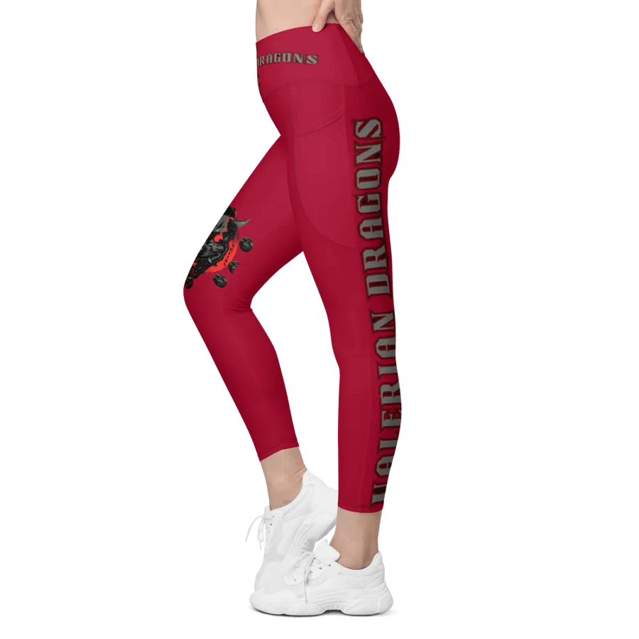 RED demon soul square up women's pocket leggings product image (7)