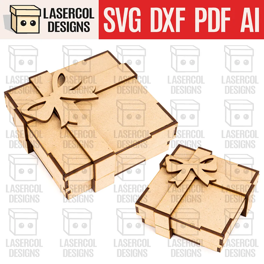 Gift Box Set 2 (Two Sizes) - Laser Cut Files product image (1)