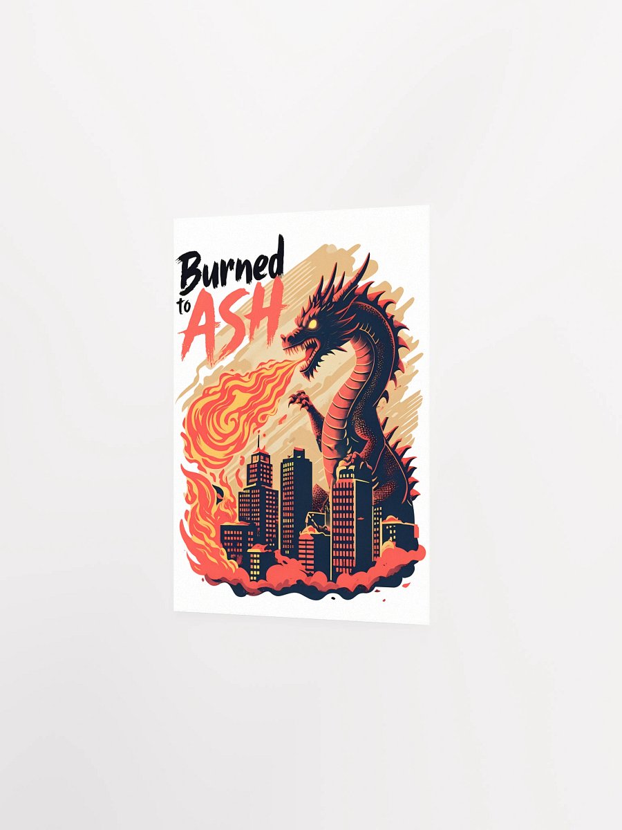 Fiery Dragon Destruction | 'Burned to Ash' Art Print Poster product image (7)