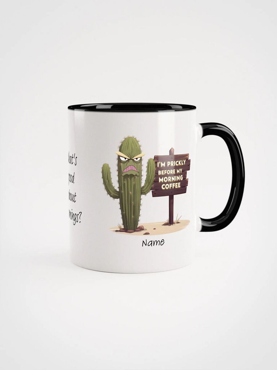 Personalized Grumpy Cactus Before Morning Coffee Coloured Mug product image (1)