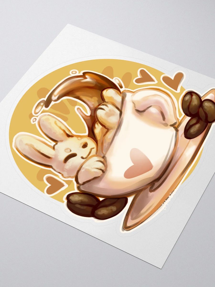 coffee bunny splash - sticker product image (3)