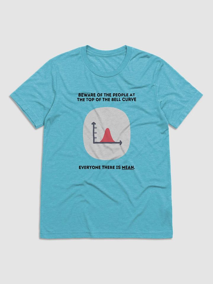 Beware of the people at the top of the bell curve (Triblend Short Sleeve) product image (4)