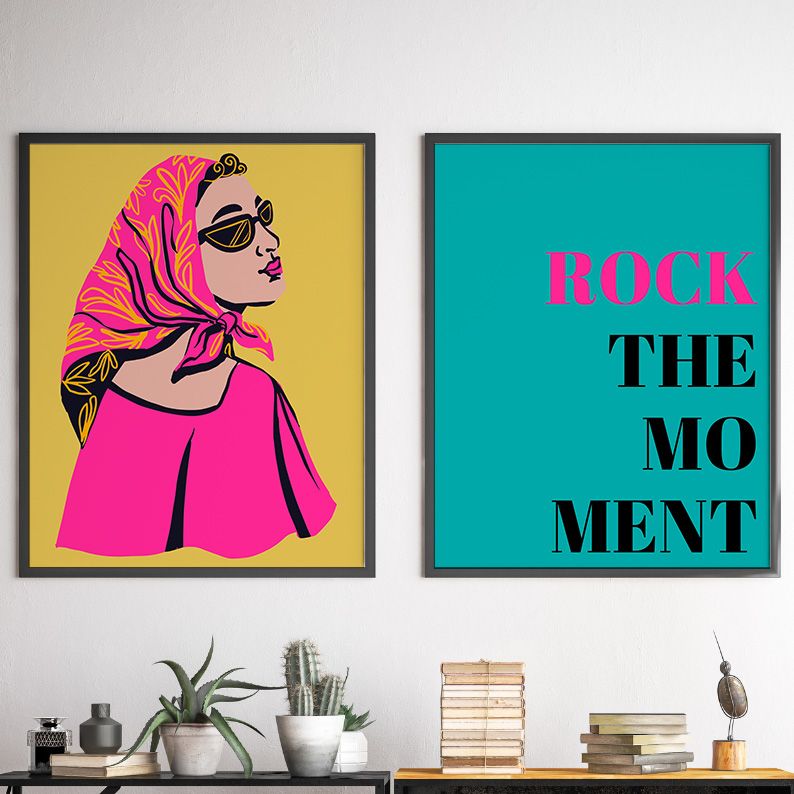 Rock The Moment Retro Gallery Wall Set of 6 DIGITAL Prints product image (5)