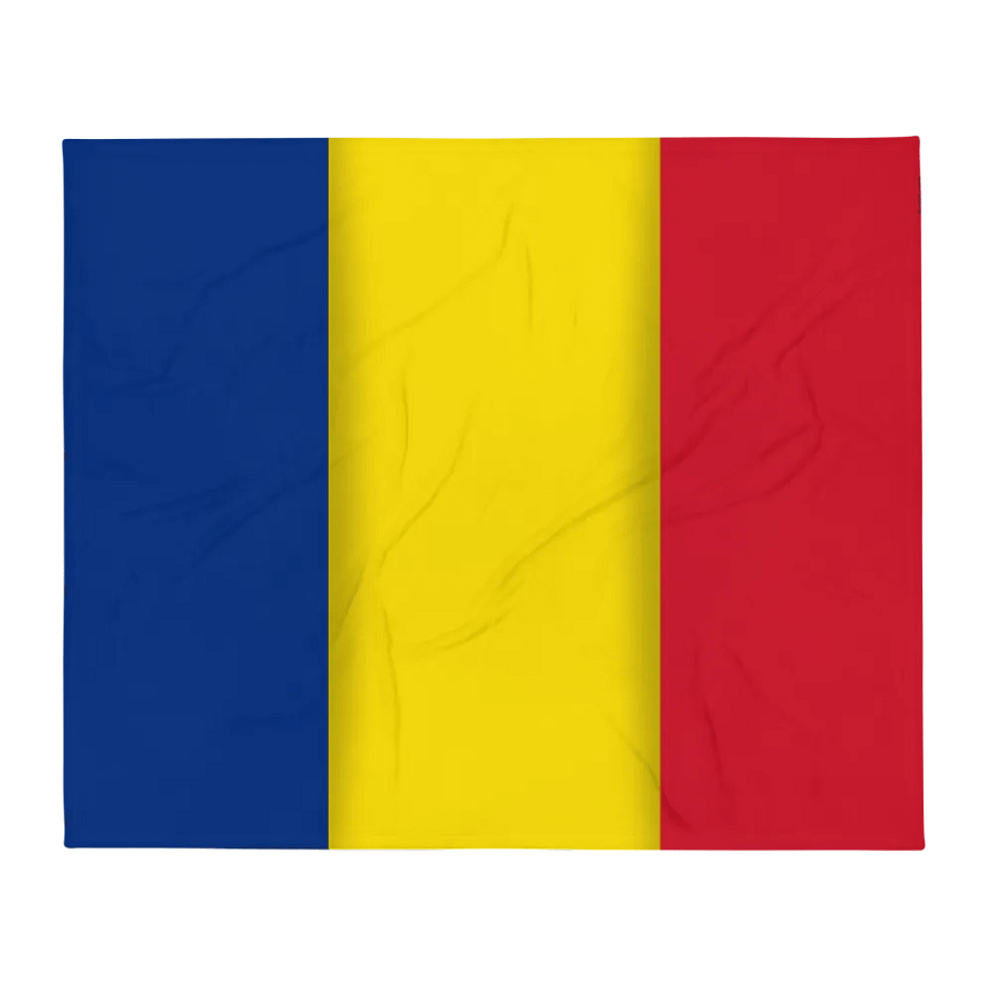 Blue Yellow Red Flag Colored Throw Blanket product image (2)