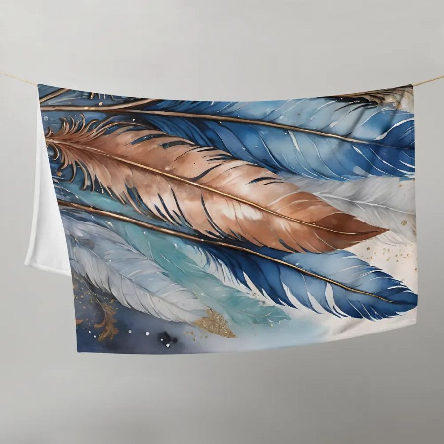 Gold Dust Feathers Throw product image (21)