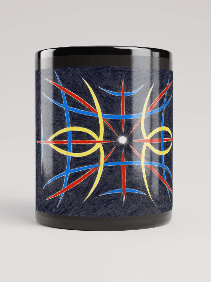 Pinstripe One Black Glossy Mug product image (1)