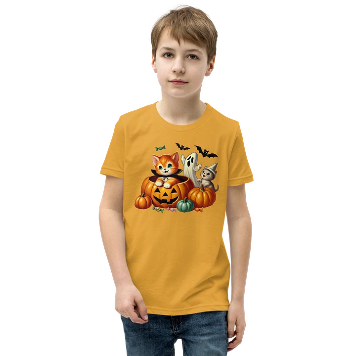 Kittens and Ghost Halloween Kids T-Shirt product image (58)