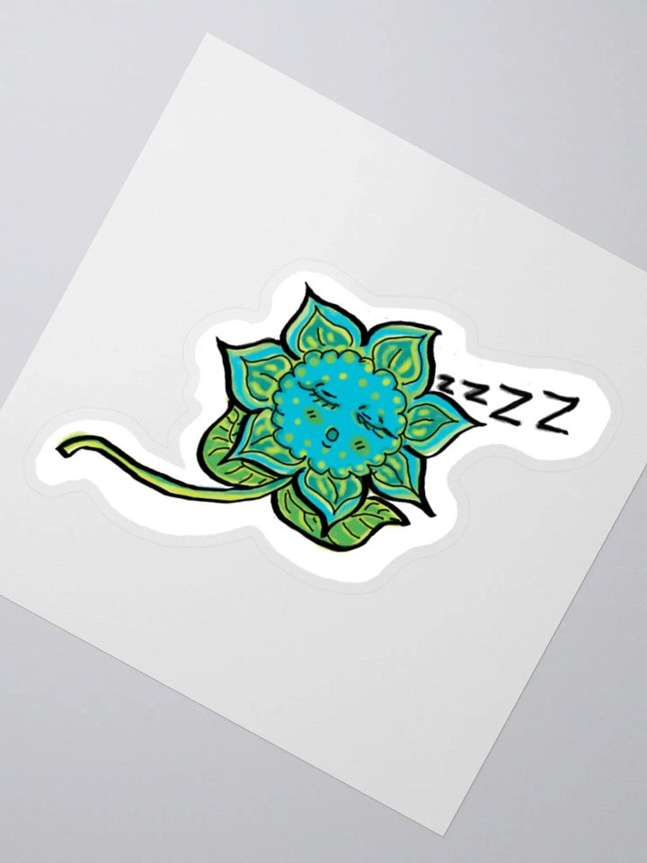 Sleepy Flower Kiss cut sticker product image (2)
