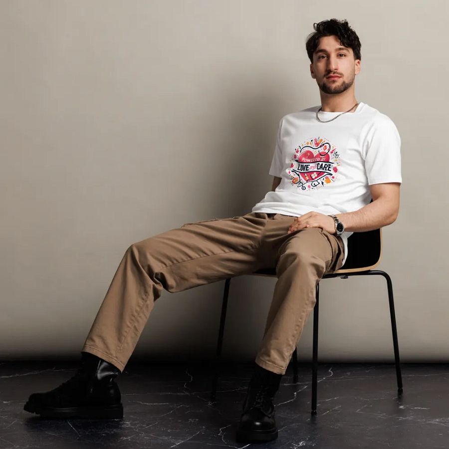 love and care heart shape design t-shirt product image (5)