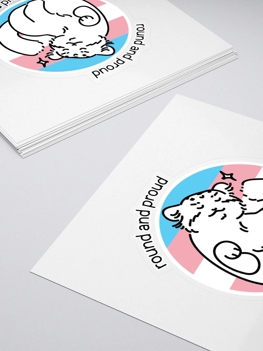 Round and Proud Manul Transgender Version - Sticker product image (11)