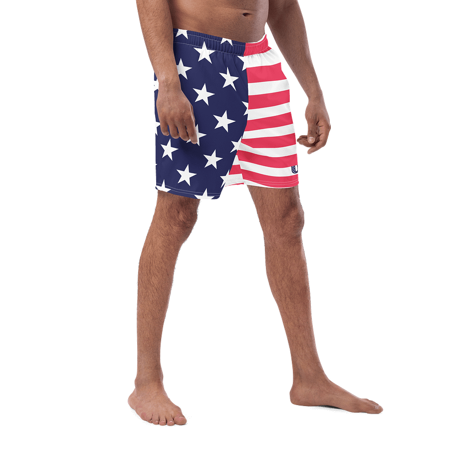 American Flag All-Over Swim Trunks product image (3)