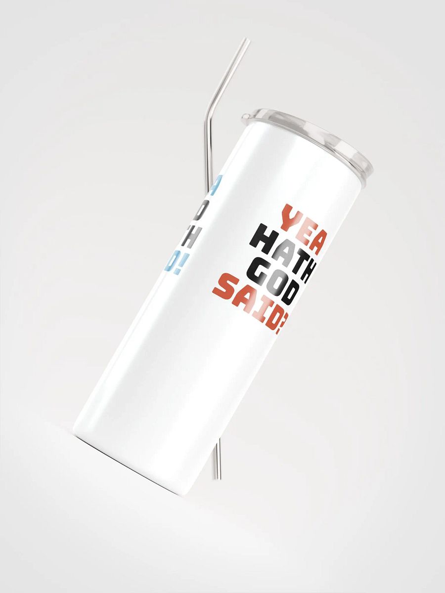 Q&A Tumbler White - Yea God Hath Said product image (2)