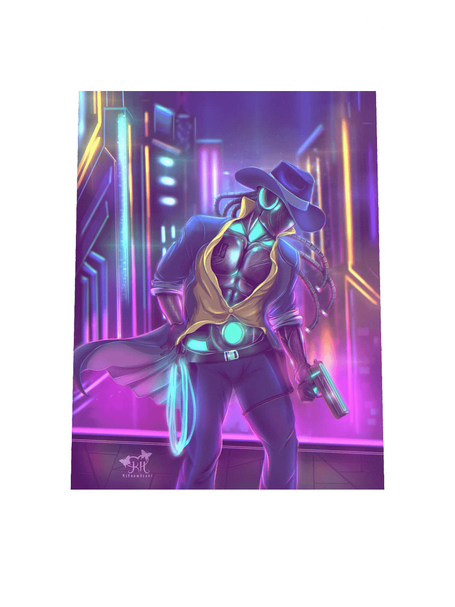"Cy-Fi" Cowboy - Art Print product image (4)