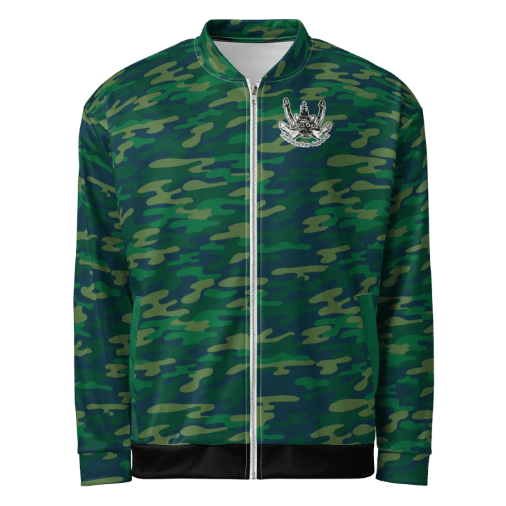 Foss Tugboat Sketch Teal Camouflage Bomber Jacket product image (2)