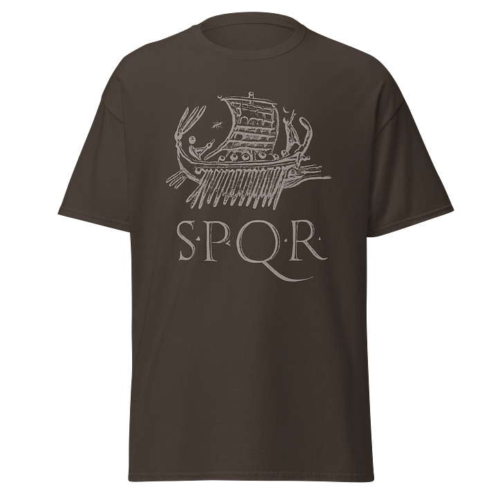 SPQR Galley Roman Art from 43 BC, Dark Chocolate T-Shirt product image (1)