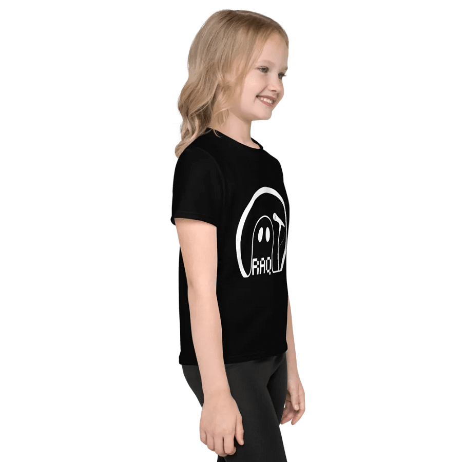 Black with White Raq Logo Youth Tee (2T-7) product image (5)