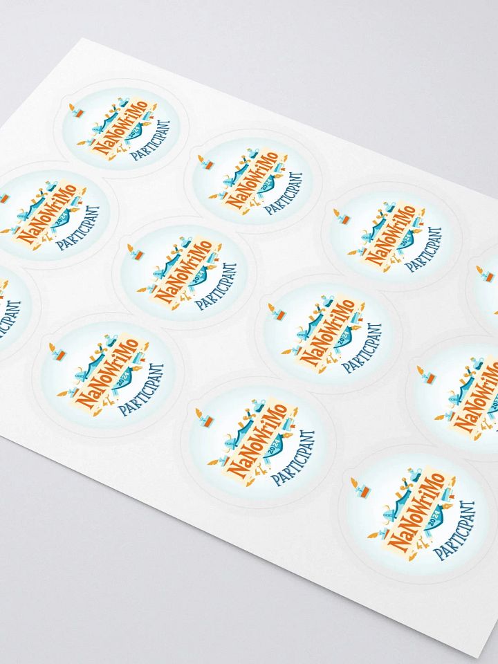 NaNoWriMo Participant Sticker Sheet (12 Stickers Per Sheet) product image (2)