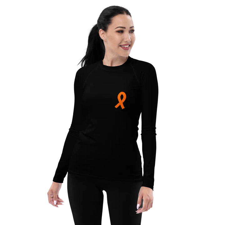 Women's Rash Guard - Black - Cancer Awareness Orange Ribbon product image (2)