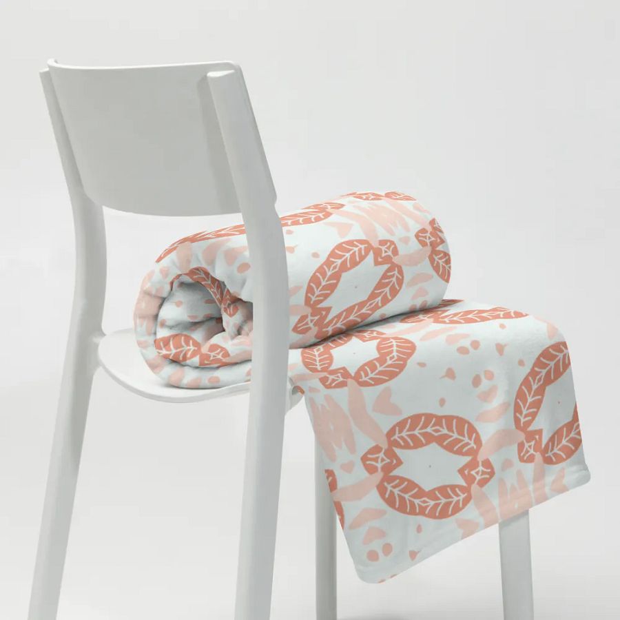 Abstract Orange Leaves Blanket product image (7)