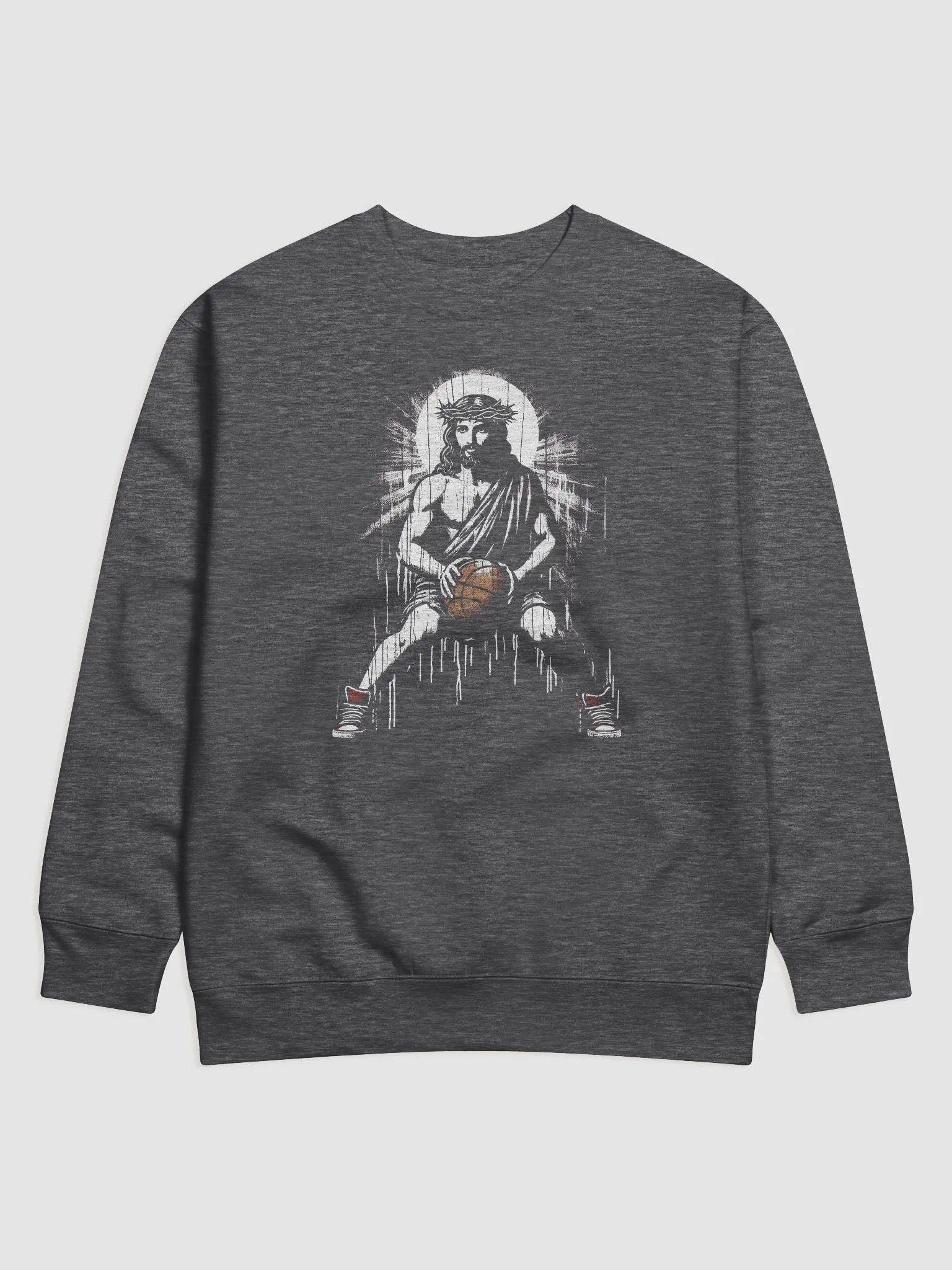 Jesus plays basketball Sweatshirt product image (4)