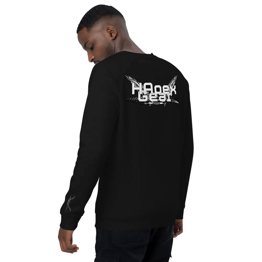 Unisex Organic Raglan Sweatshirt - White HApex Gear White Logo product image (7)