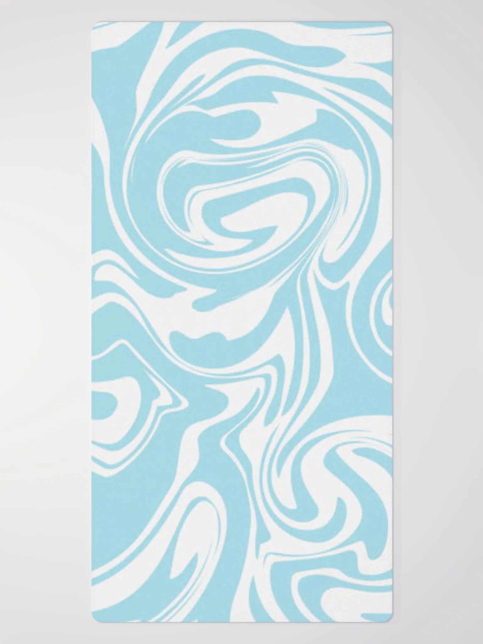 Blue and White paint swirl pattern (DESK MAT) product image (2)