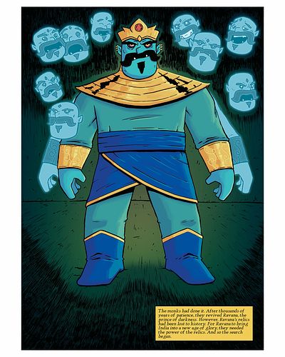 NEW COMIC PAGE! Chapter 1, page 13.

Here is Ravana, king of demons, in all his glory! This design went through quite a bit o...