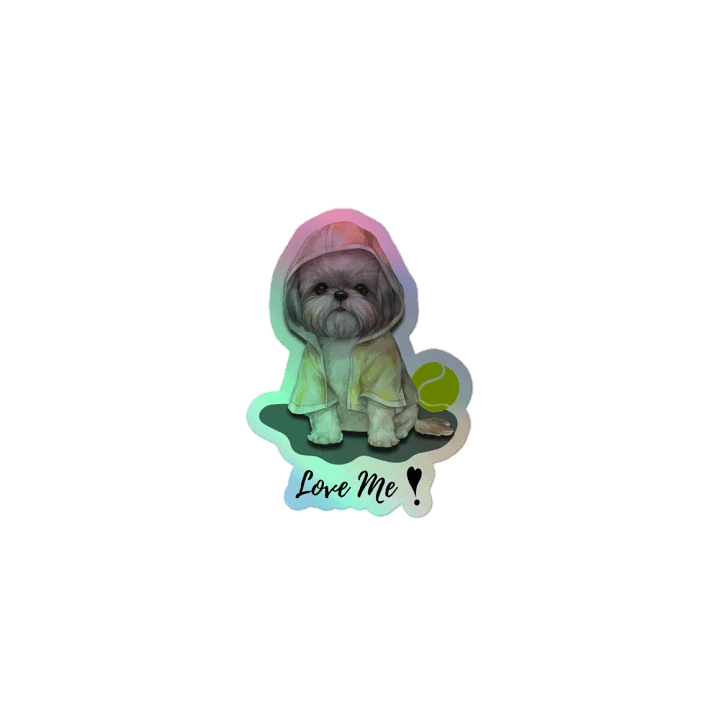 Rainy Day Pup Holographic Sticker Sheet product image (1)