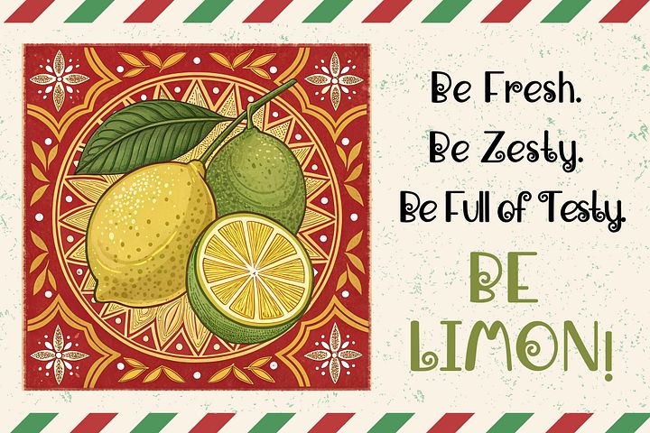 Printable motivational Postcard "Be Limon" product image (1)