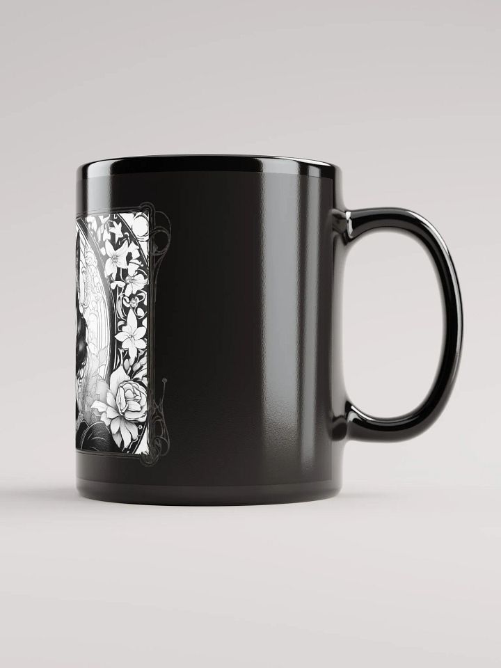 Whimsy, a cute Cat Woman - Black Glossy Mug product image (1)