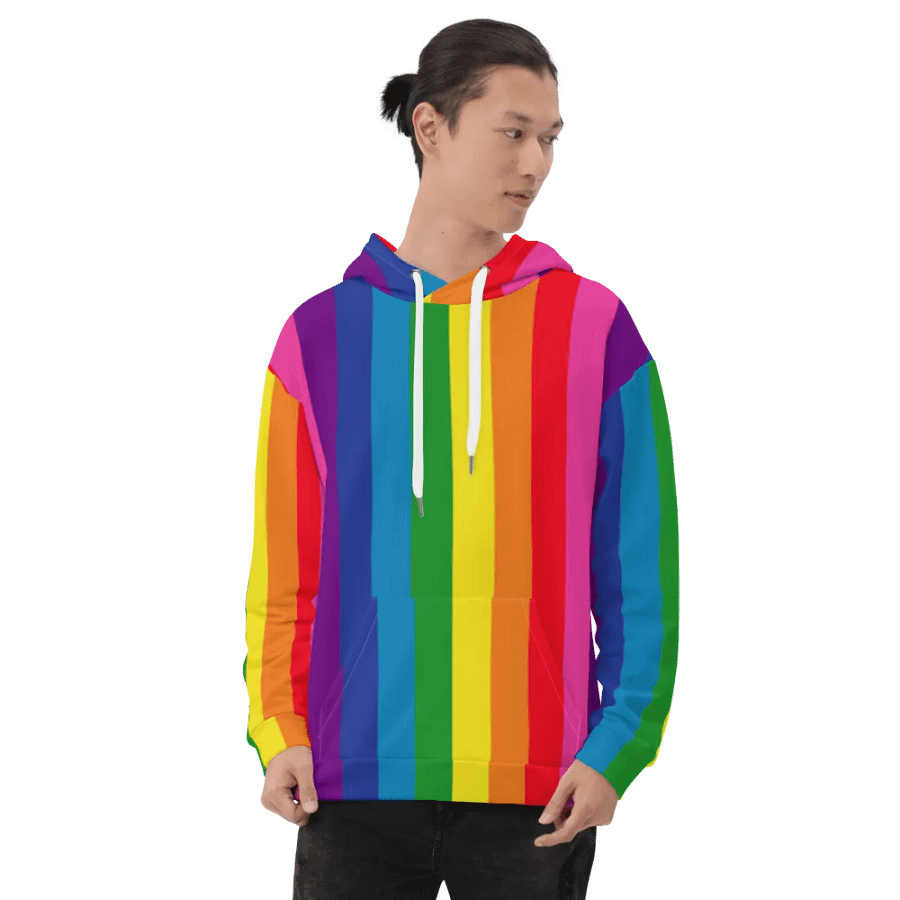 1978 Rainbow Pride Flag = 8-Color - All-Over Print Hoodie product image (8)