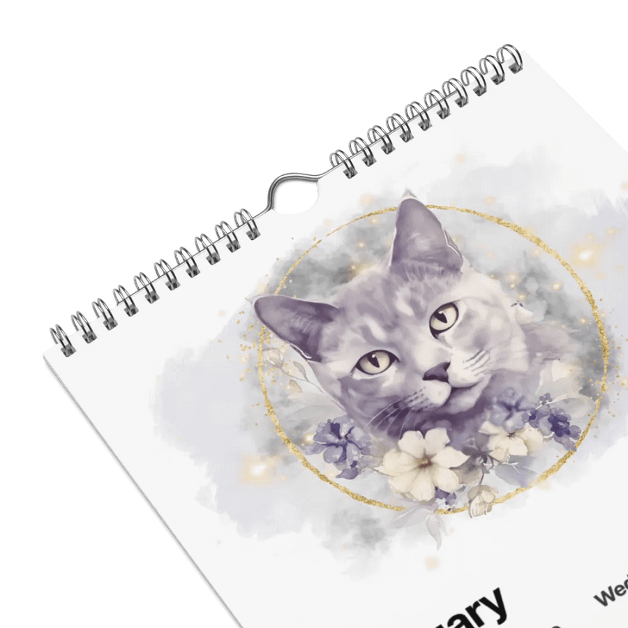 Watercolor Cats 2024 Wall Calendar, 12 Month product image (6)