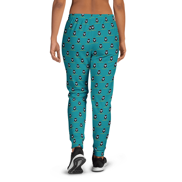 Synthsquatch Fitness Bigfoot Monogram Logo All-Over Print Women's Joggers (Teal) product image (1)