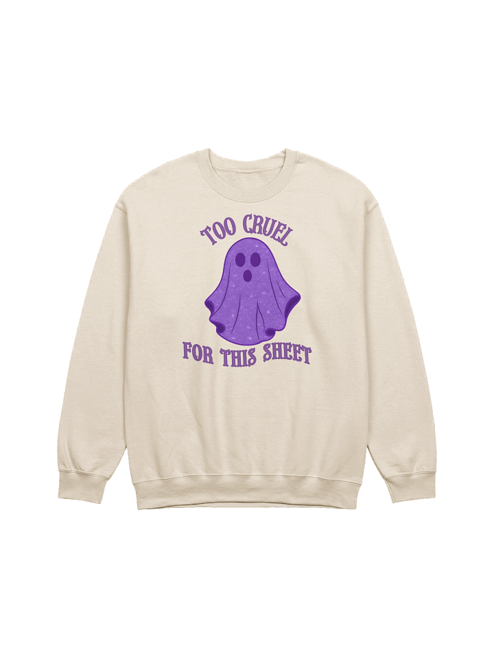 Ghostly Crewneck Sweatshirt, Too cruel for this sheet, product image (9)