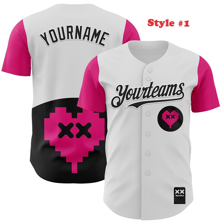 Authentic Baseball Jersey, Custom Baseball Jersey, Personalized Sport Jersey, Colorful, Number, XX revzzz product image (171)