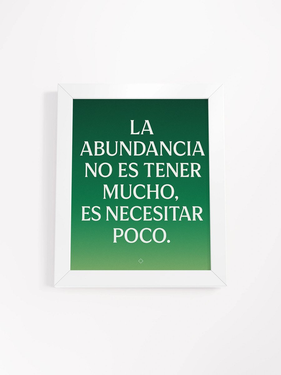 Póster ultra-premium sobre abundancia y minimalismo con gradiente verde-dorado product image (4)