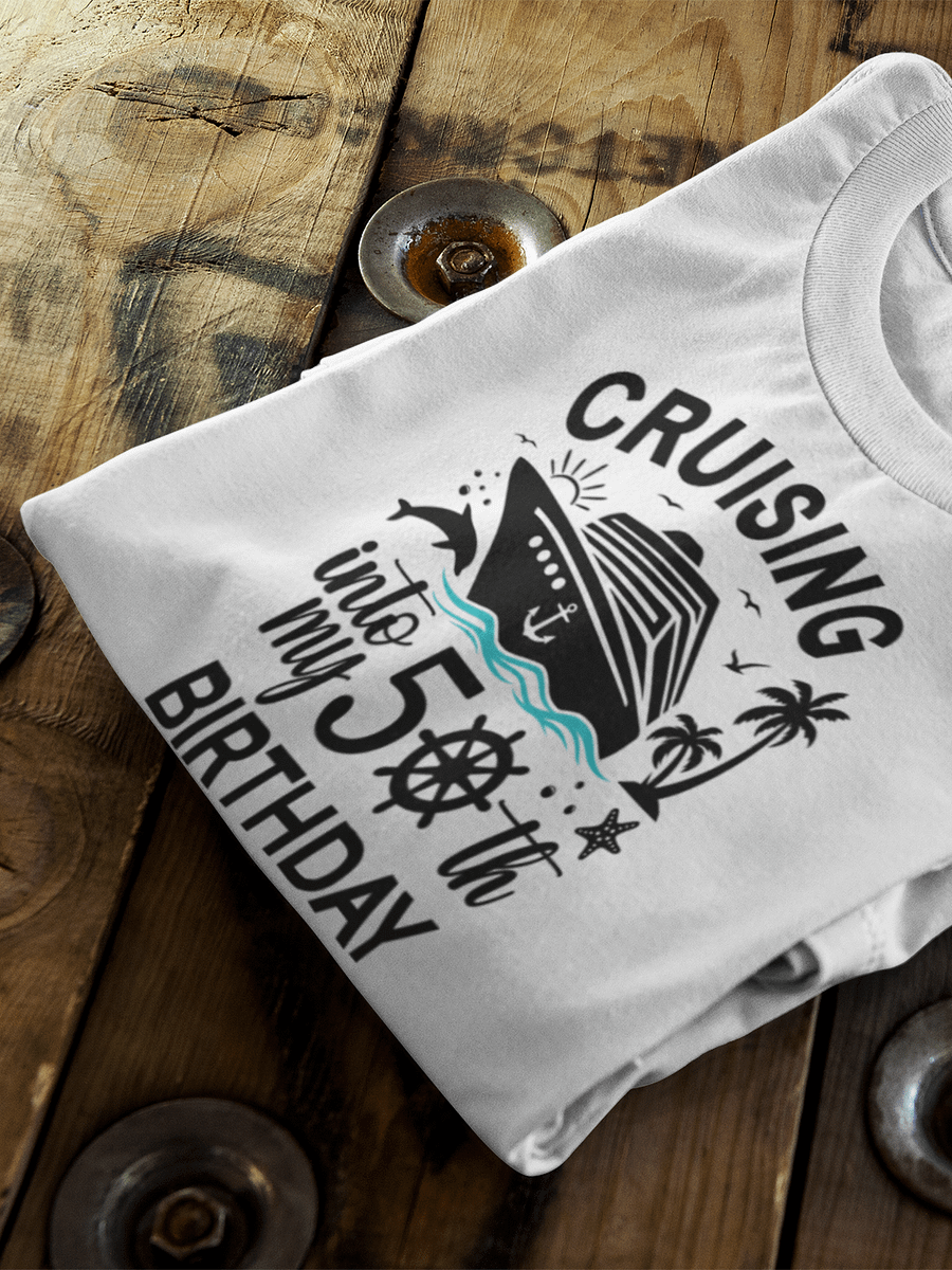 Cruising Into My 50th Birthday Unisex Softstyle T-Shirt Light Colours product image (4)