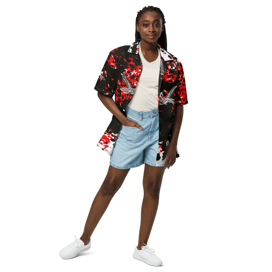 Black HApex Gear Black Logo Hawaiian Shirt product image (3)