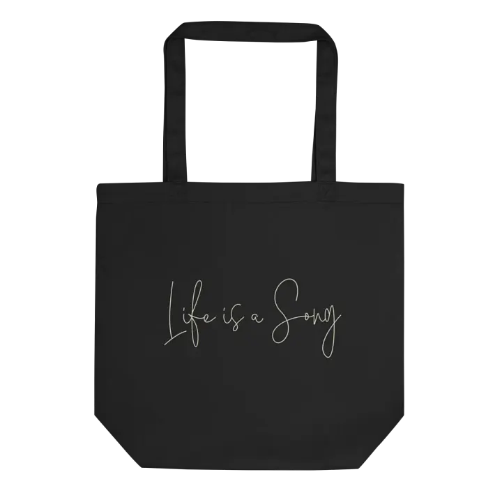 Life is a Song (Double-Sided) Black Tote product image (1)