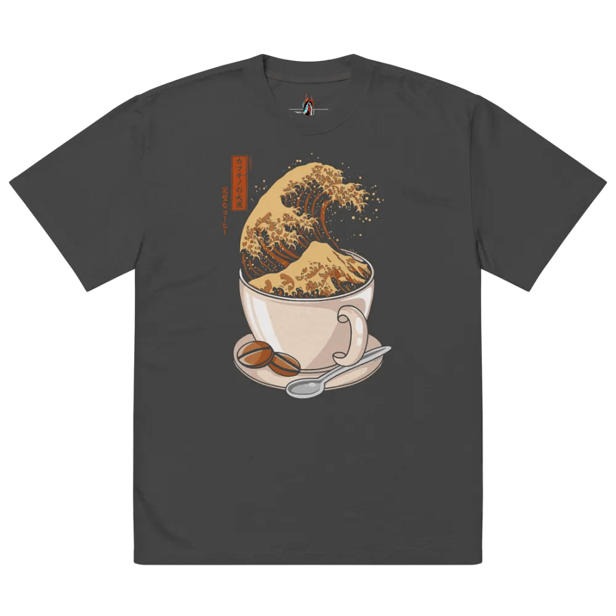 The Great Wave of Cappuccino - Oversized Tee 100% coton product image (5)