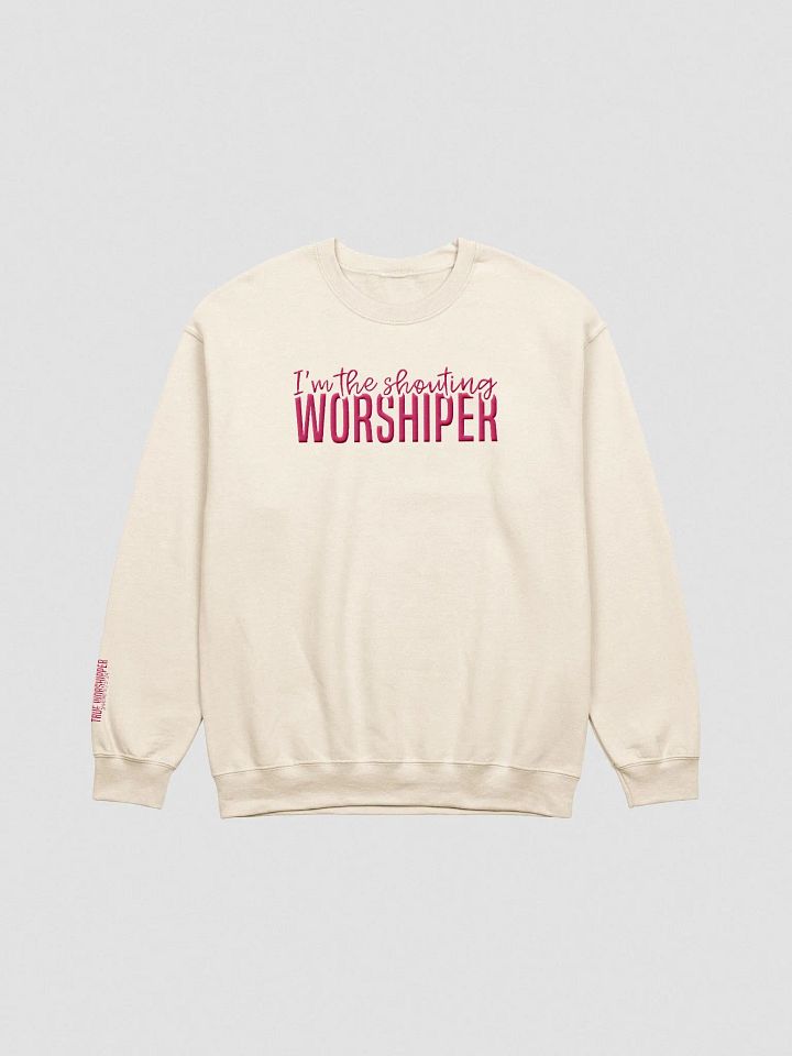 The Shouting Worshipper Embroidered Sweatshirt| Light Colors product image (7)