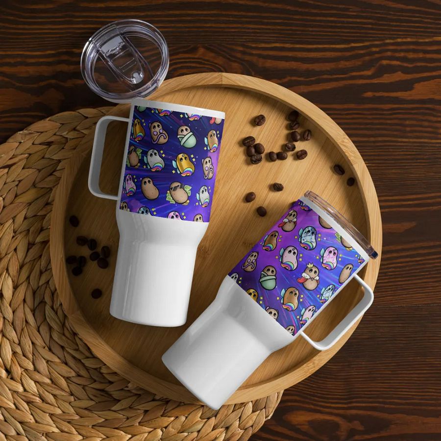 ''Patates intergalactiques'' Tasse de voyage avec poignée product image (12)