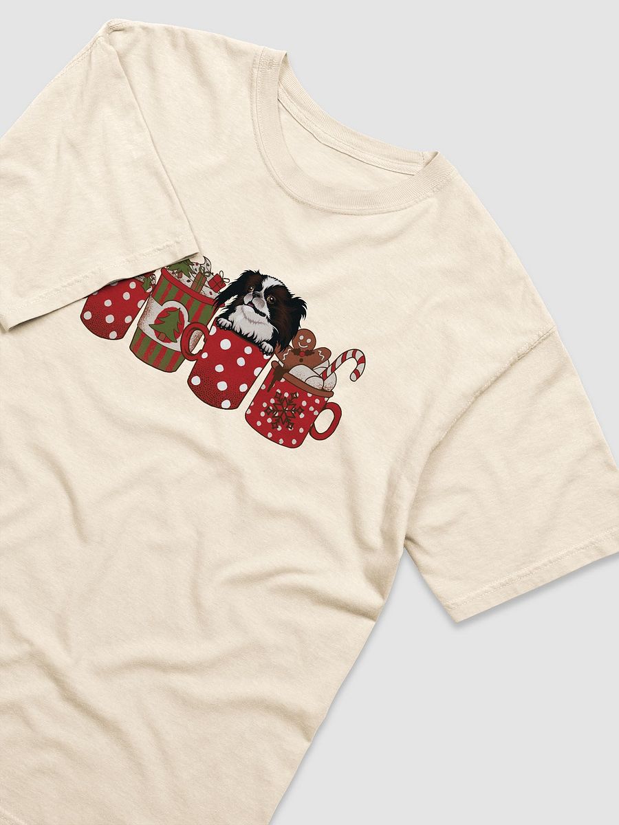 Cute Japanese Chin in a Christmas Cup T-Shirt | Funny Christmas Pup in a Cup product image (16)