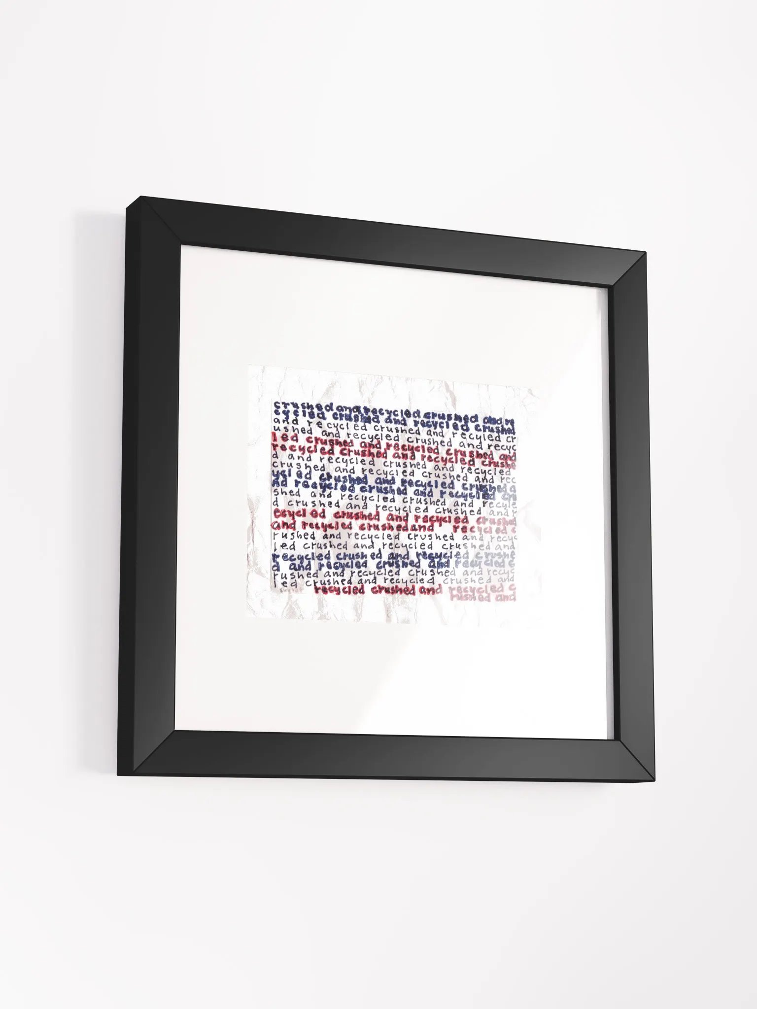 crushed and recycled Panel Card Print Framed product image (1)