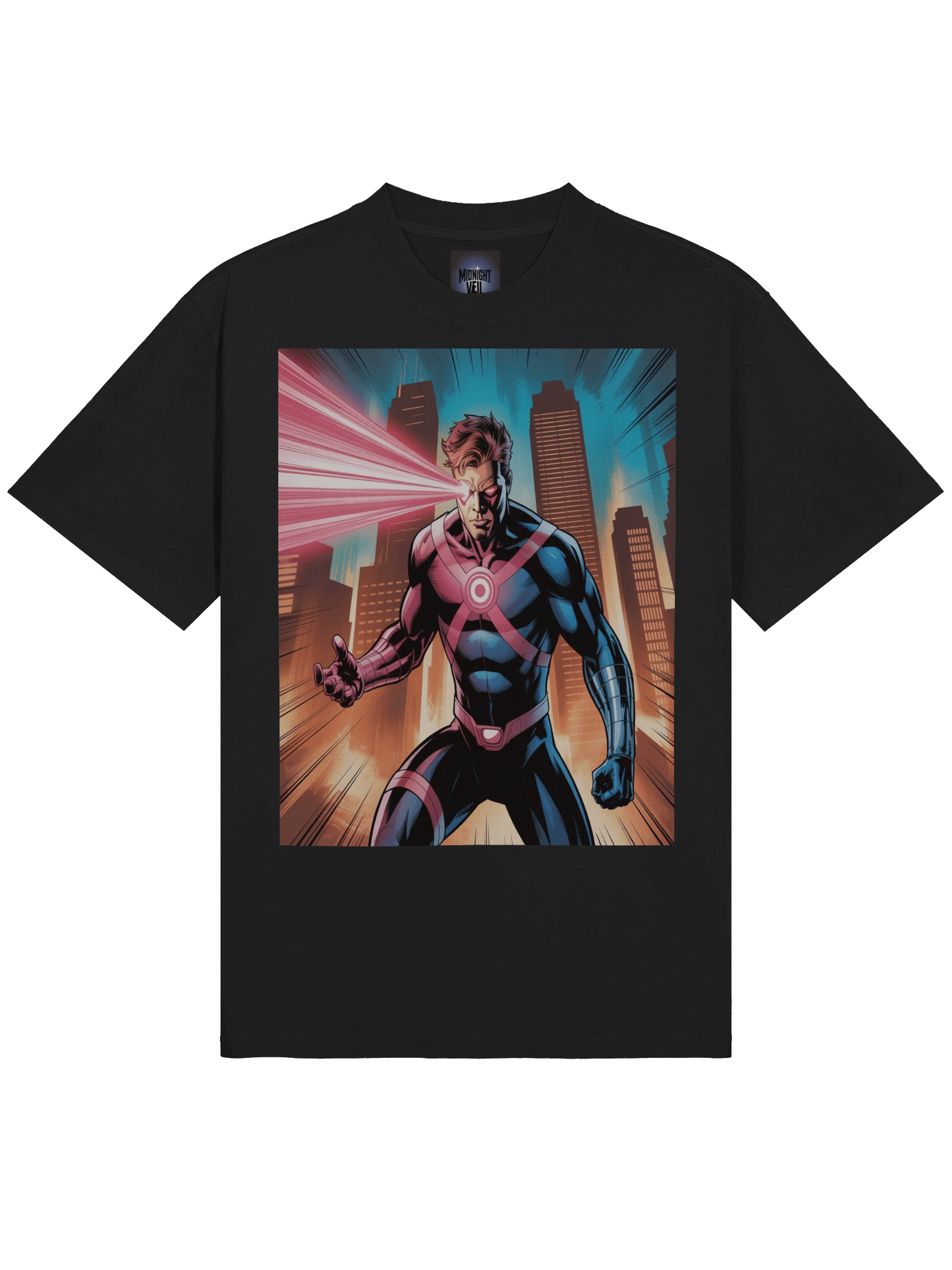 Cyclops Metropolis Mayhem Oversized Faded T-Shirt – Crimson City Sentinel product image (5)