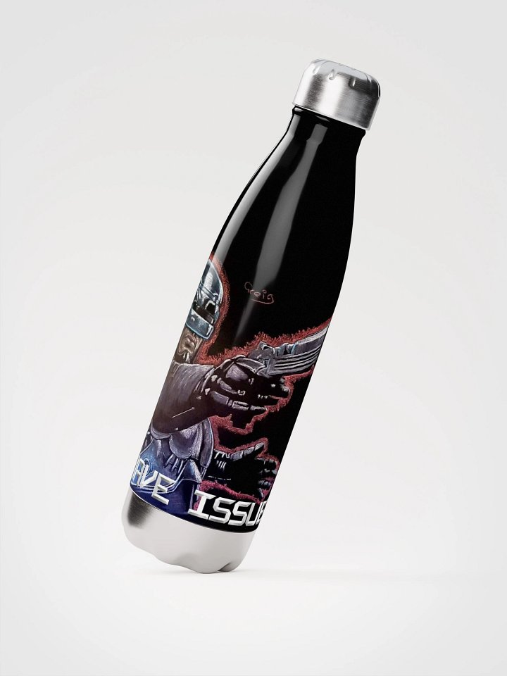 Metal Law Enforcer Gun Holder Stainless Steel Water Bottle product image (2)