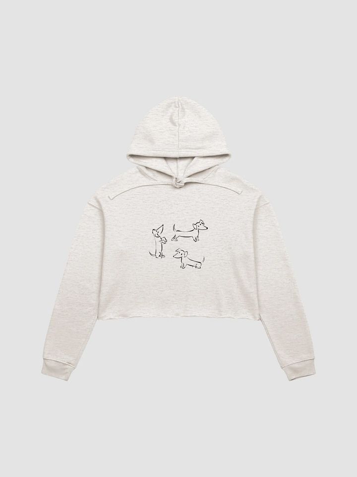 Pawsitively Adorable Dog Sketch Crop Hoodie product image (3)