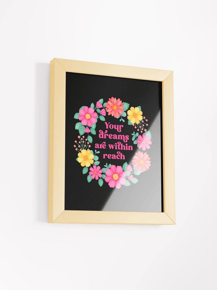 Your dreams are within reach - Motivational Wall Art Black product image (2)