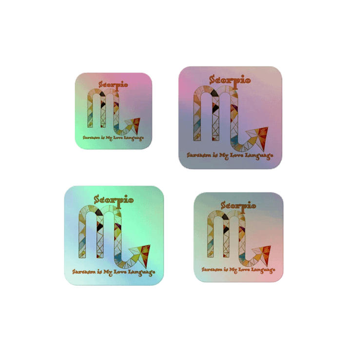 Scorpio & Sarcasm Holo Sticker Pack product image (2)